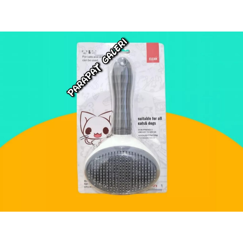 Sisir grooming Kucing / Anjing - Pet Grooming Brush Sisir Perawatan Peliharaan