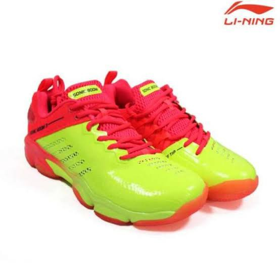 Sepatu Badminton Lining Training Shoes Lining Original Sonic Zoom Stabilo/Lime
