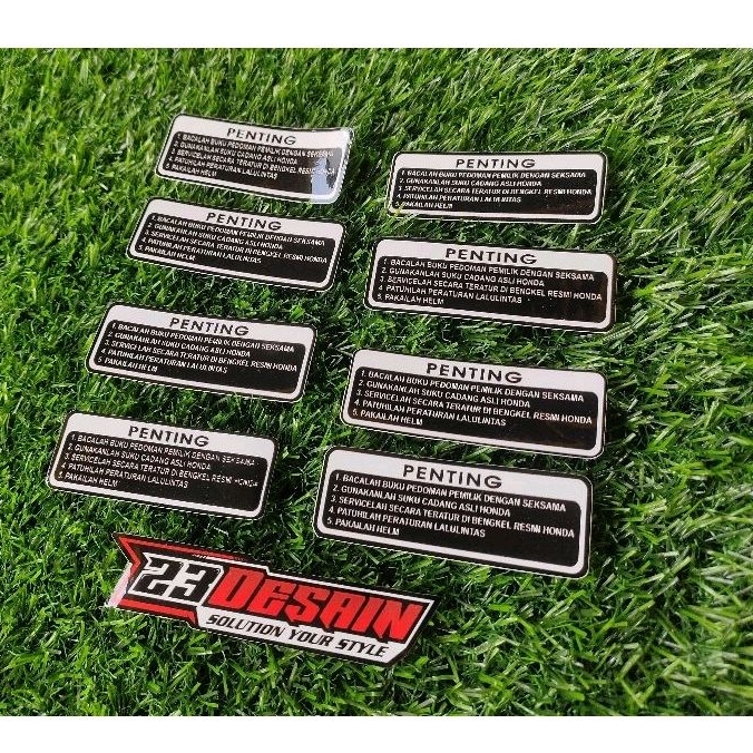 stiker perhatian honda sticker warning honda
