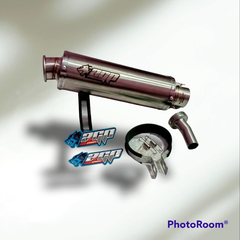 Knalpot motor Silincer original AGP EXHAUST type 04 titan all matic dan manual inlet 50
