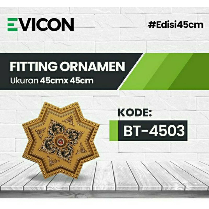VICON FITTING LAMPU ORNAMEN 45CM / ORNAMEN PLAFON PVC / FITTING BESAR / PITING LAMPU BESAR 45CM / VI