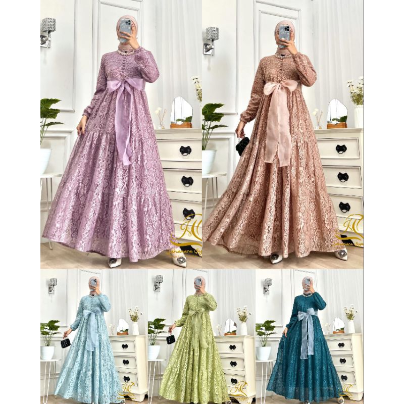YDDC - GAMIS BROKAT ALESHA BY JAHANARA SYAR'I