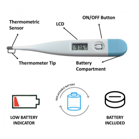 THERMOMETER DIGITAL ALAT PENGUKUR SUHU BADAN TUBUH BAYI BABY ANAK TERMOMETER UKUR MULUT KETIAK