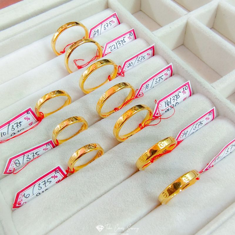 CINCIN RING POLOS MOTIF KADAR 375%,300%