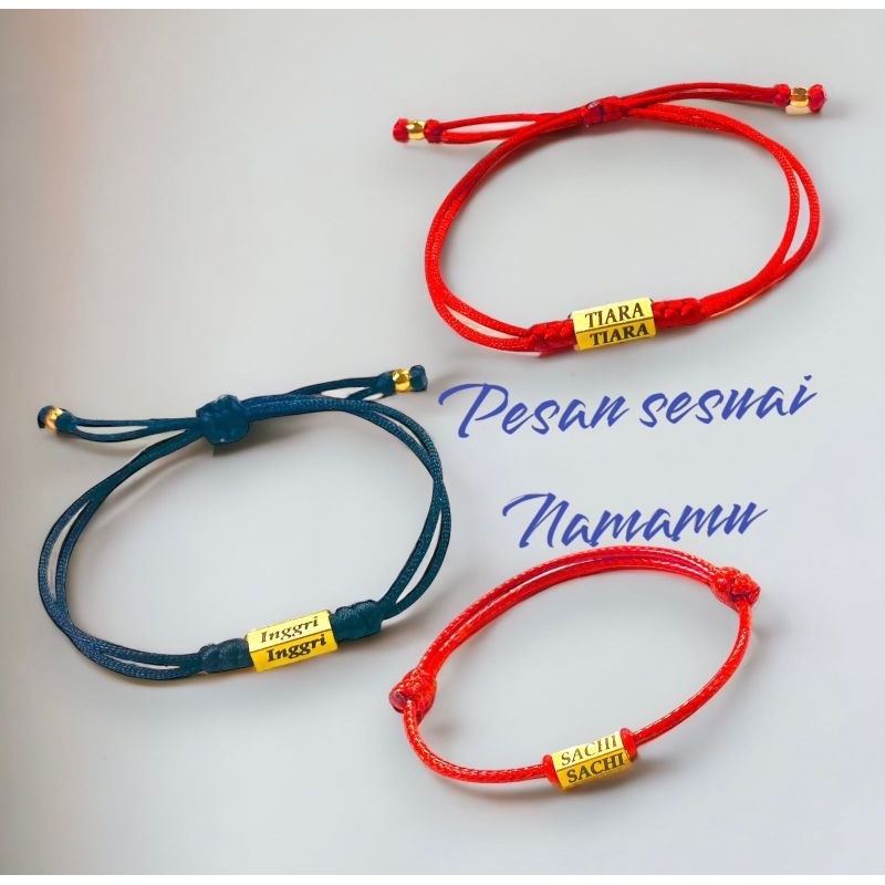 gelang serut titanium grafir namamu