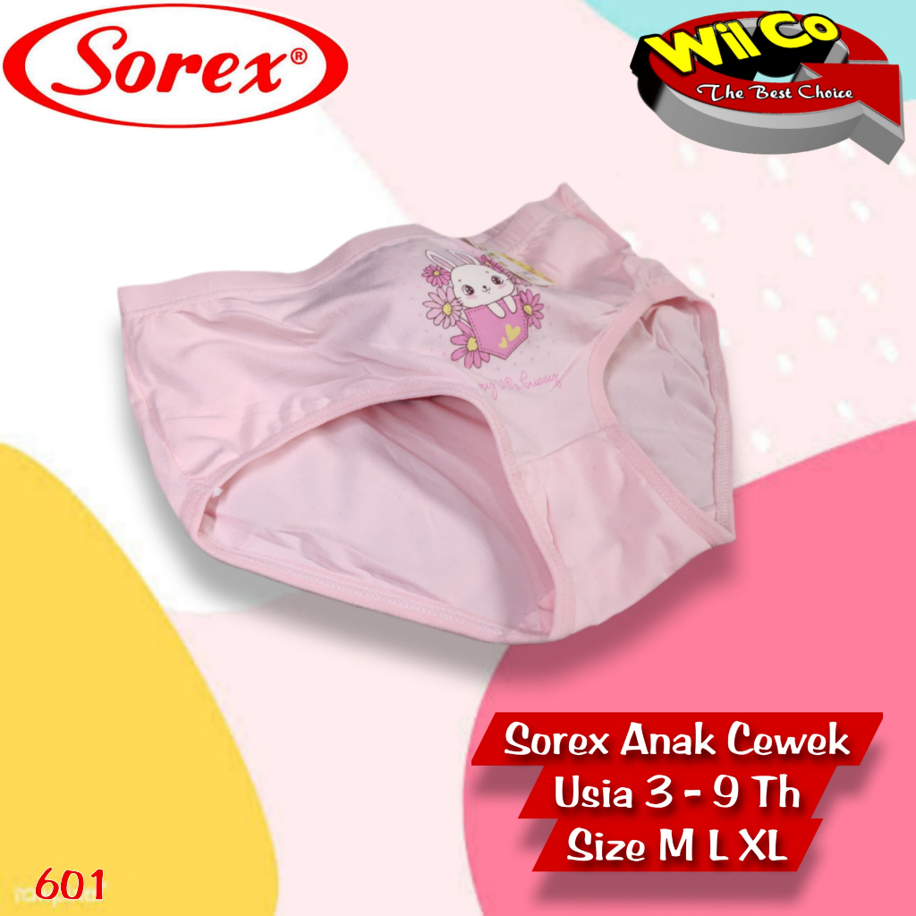 K601 -  HARGA PER 1 PCS CELANA DALAM ANAK WANITA CD ANAK WANITA PAKAIAN DALAM SOREX SIZE M - L - XL