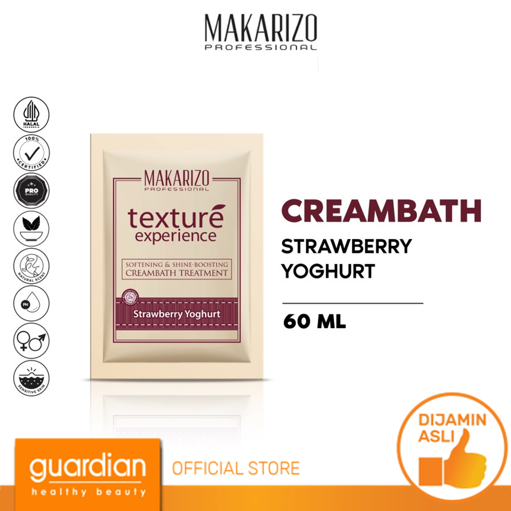 MAKARIZO PROFESSIONAL Texture Experience Creambath Strawberry Yoghurt Sachet 60ml