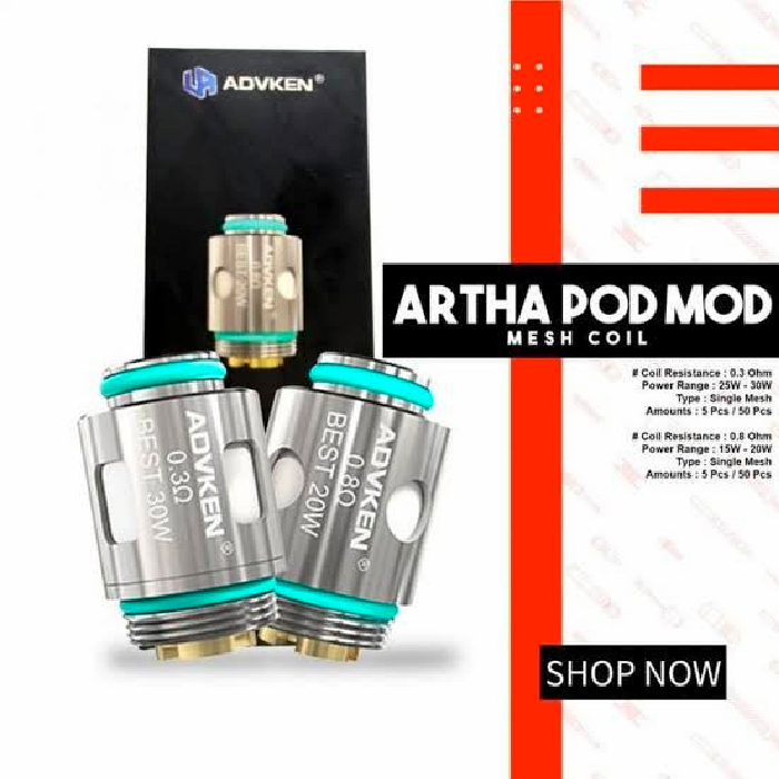 COIL ARTHA PODS MODS 0.3 OHM FOR ARTHA BY ADVAKEN