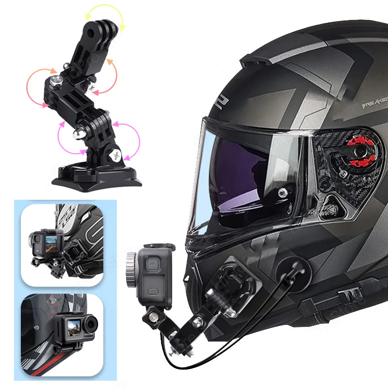 Mount Helm Motor Full Face for GoPro - GP20 - Black