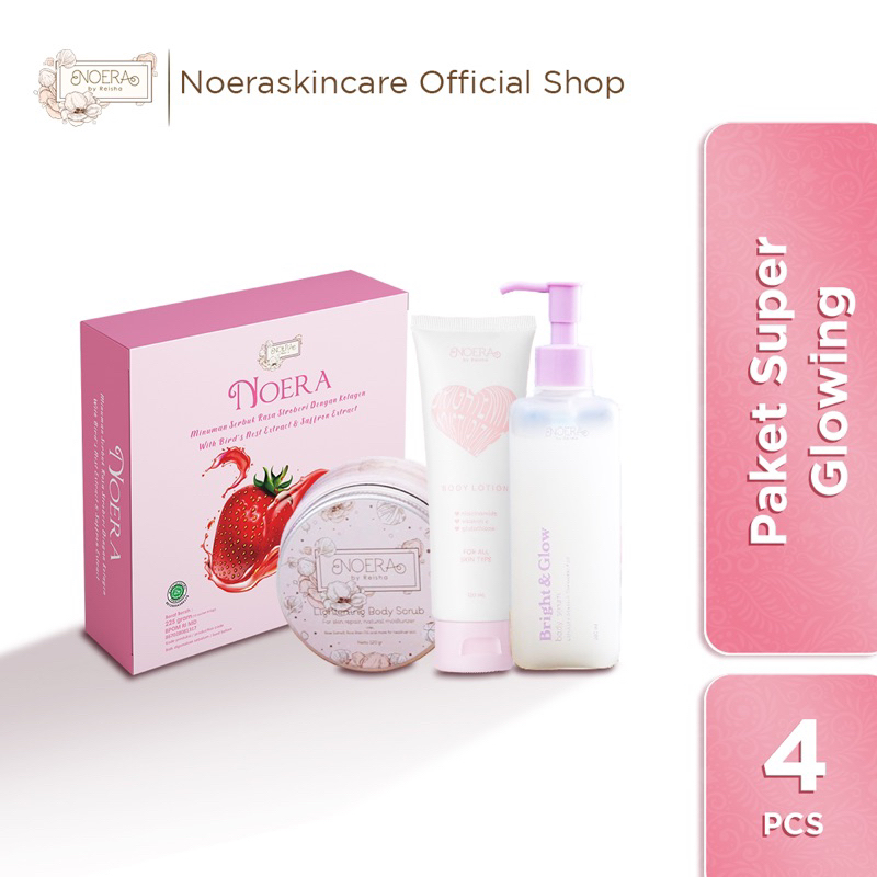 NOERA PAKET BEST SELLER - Noera Collagen Drink Strawberry + Noera Body Care