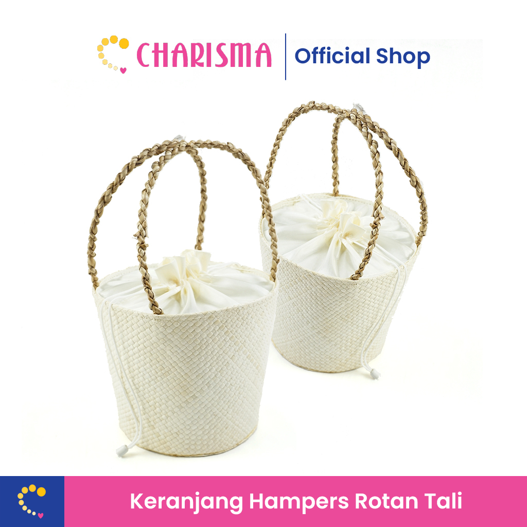 Charisma Keranjang Rotan Tas Ember - Keranjang Rotan Bulat / Keranjang Rotan Parcel / Keranjang Rota