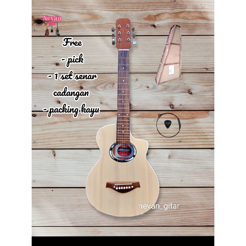 COD GITAR AKUSTIK 3/4 PEMULA TERMURAH CUSTOM (BONUS PACKING KAYU)