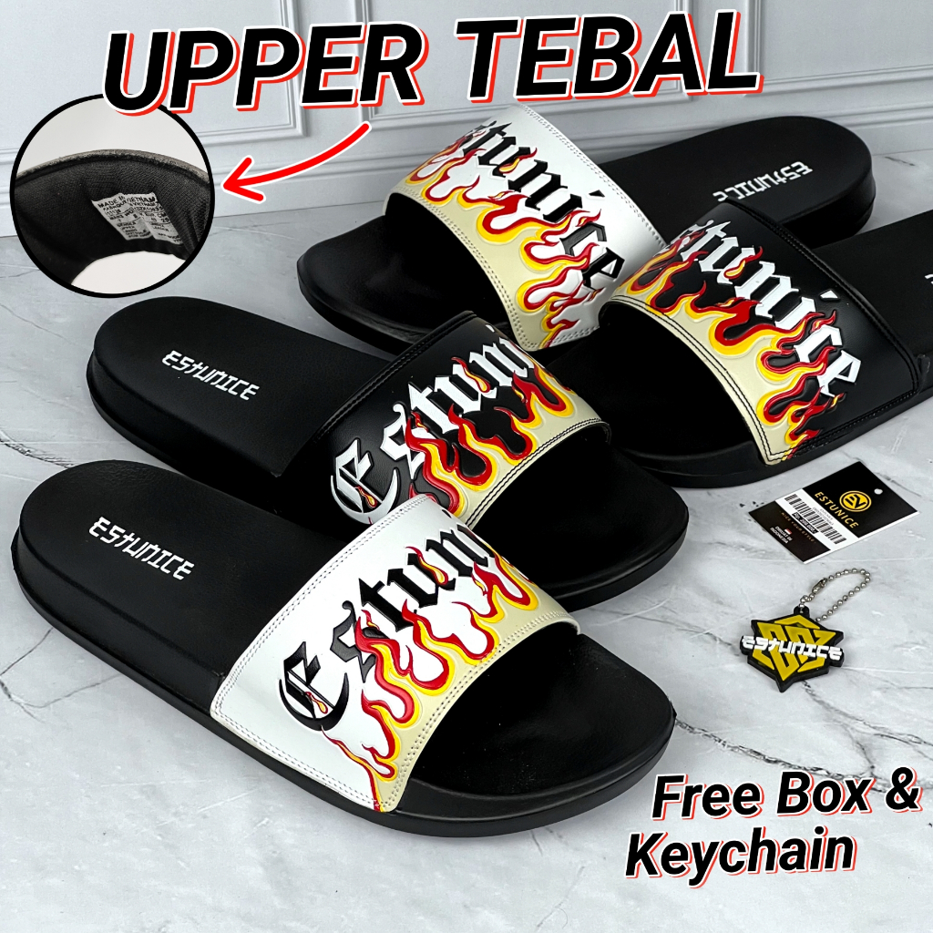 Sendal Slop Pria Sandal Slip On Pria - Fire
