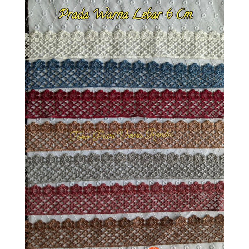 Renda Prada Berbagi Ukuran Warna Warni