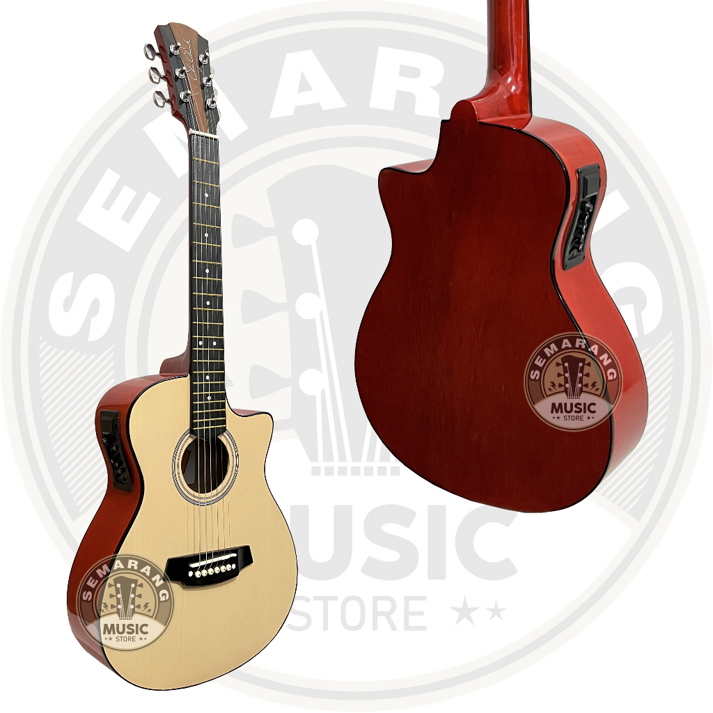 Gitar Akustik Elektrik ¾  Cole Clark Custom Tanam Besi Gitar 3/4 Cole Clark Custom Termurah Eq 7545R Paket Super Komplit