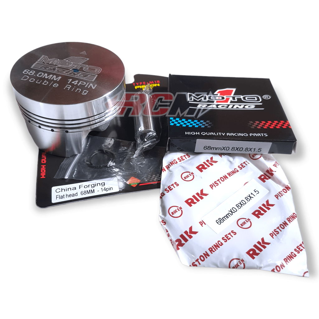 PISTON SEHER SEKER KIT DIAMETER 68 PIN PEN 14 UNIVERSAL MOTOR TYPE FORGING FORGED ORI MOTO1 ASLI