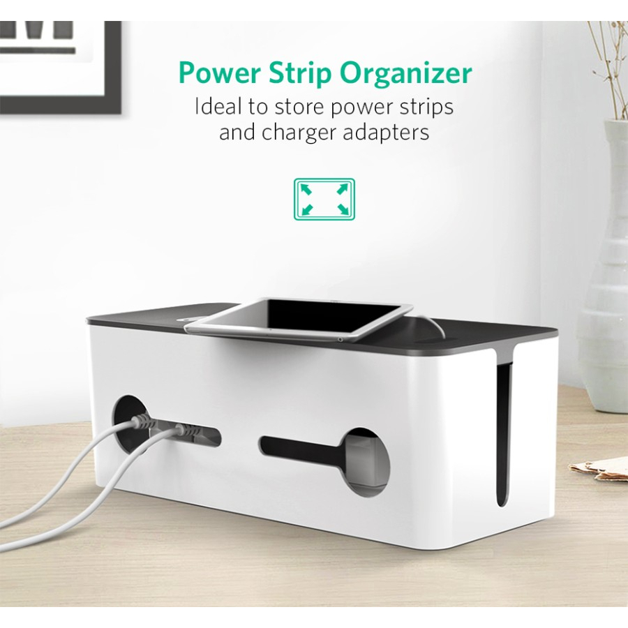 UGREEN Management Wire Cable Storage Box Multifunction Kotak Organizer Tempat Penyimpan Kabel Charger Sambungan Stop Kontak Listrik Multifungsi 30397