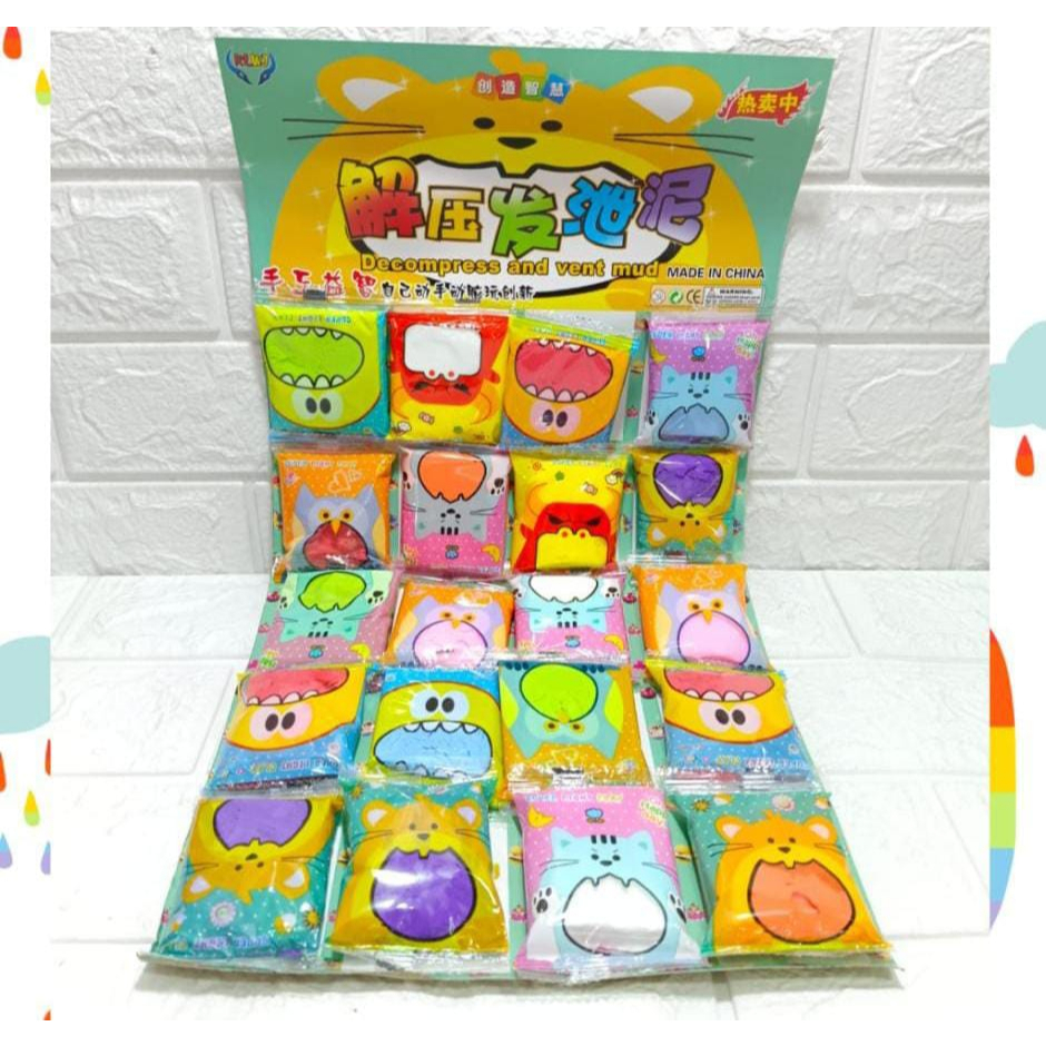 Mainan Anak&quot; Sand Clay Toy Animal / 1 Pack Isi 4 Pcs Bermacam karakter