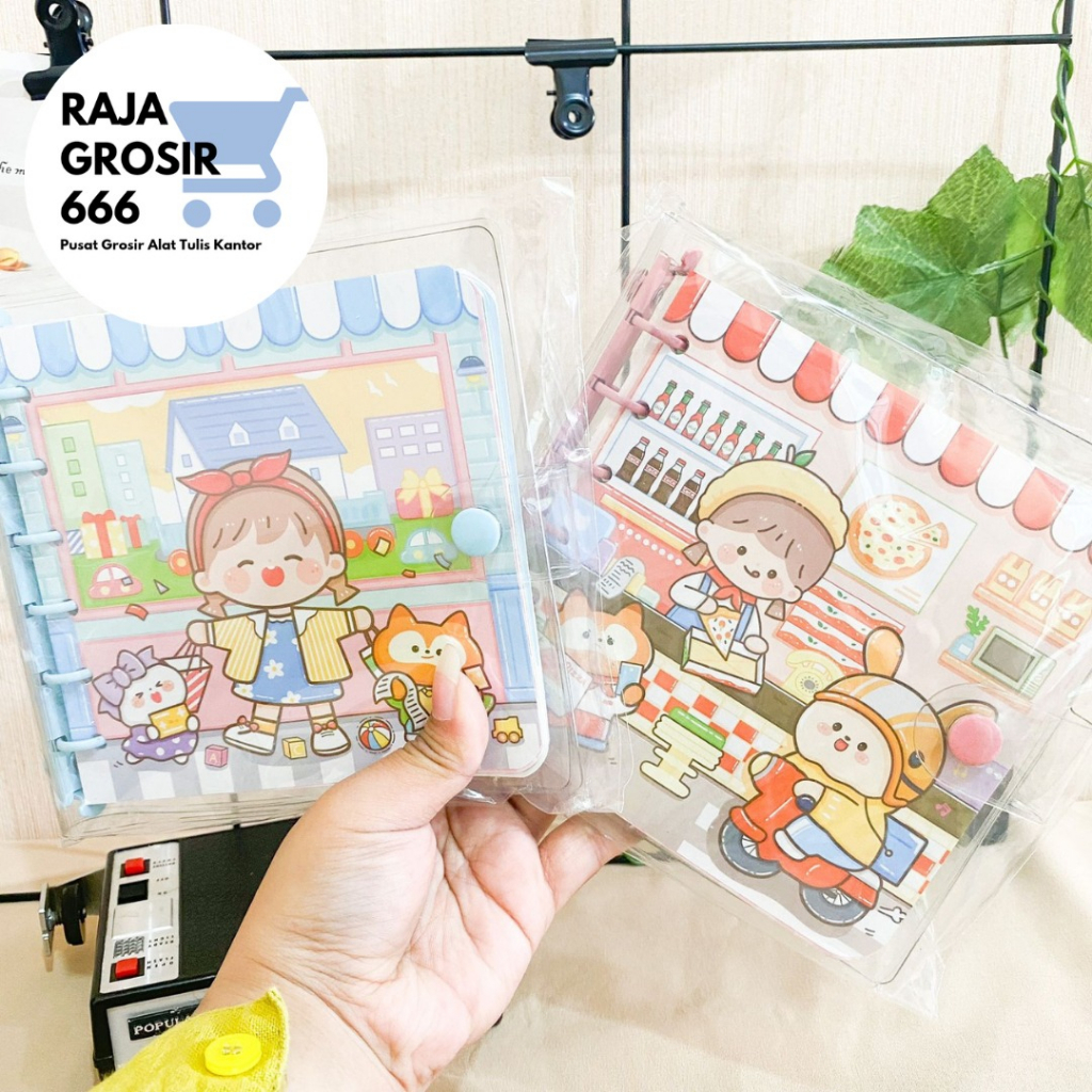 

Binder lucu 6 ring gambar gadis momo karakter animal hewan cute notebook journal jurnal to do list warna pastel alat tulis kantor sekolah stationery