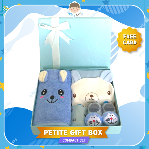 Heiby Baby Petite Gift Box / Kado Bayi New Born / Kado Lahiran Bayi (Vanilla Blue)