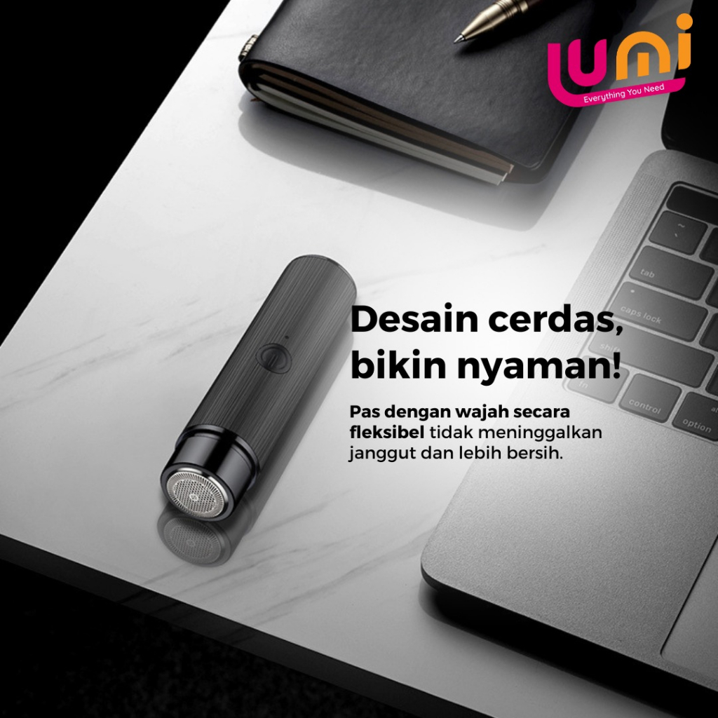 Alat cukur elektrik portable mini razor feihong shaver isi ulang usb charger ukuran travel pencukur jenggot kumis rambut bulu ketiak