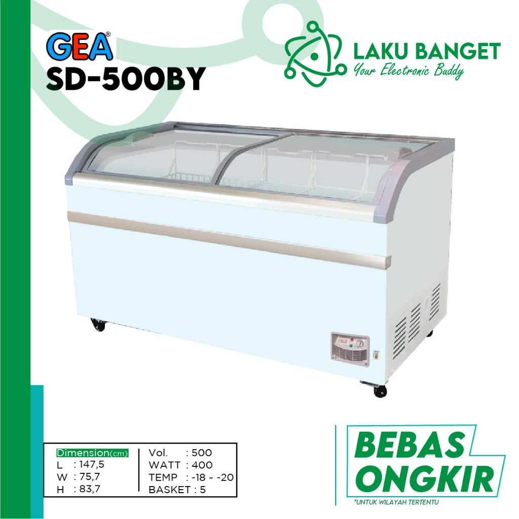 GEA curve glass freezer SD500BY / SD 500BY