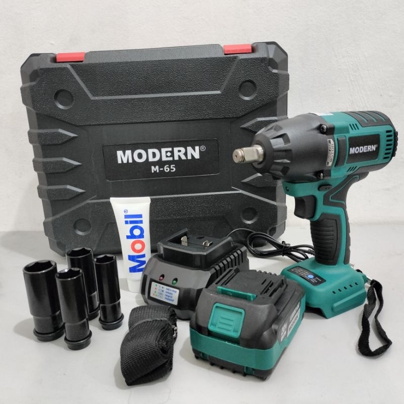 MESIN CORDLESS IMPACT 1/2" "MODERN" M-65, 20VOLT (4.0Ah) || MESIN IMPACT BATTERY 20VOLT