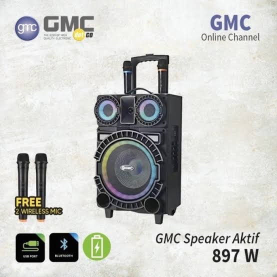 Speaker Portable GMC 897W 10"