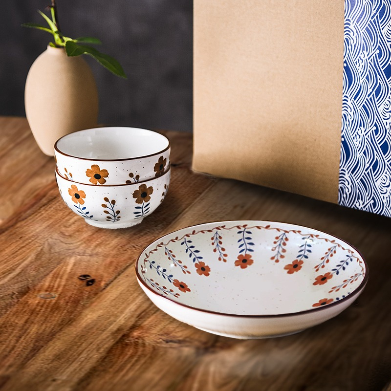 Ceramic Tableware Set Season/ Mangkok Piring Sumpit Sendok/Hampers