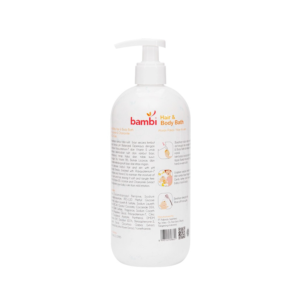 Bambi - Baby Hair &amp; Body Bath - Sabun Mandi Bayi