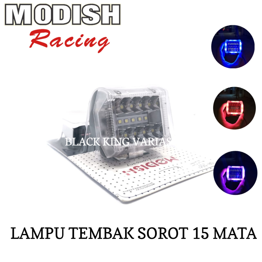 Lampu Tembak Sorot Lampu LED Bar Laser Gun CREE 15 Mata Lampu Tembak 15 Titik WRB Plus Senja