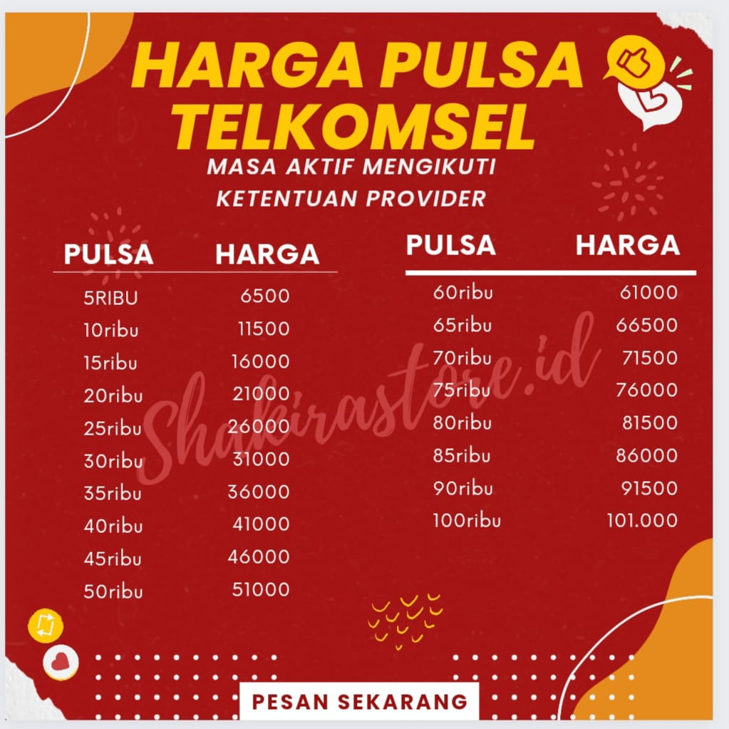 Pulsa Telkomsel 5000