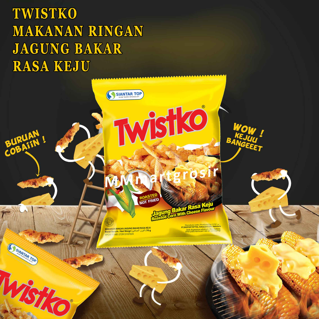 SNACK TWISTKO RASA JAGUNG BAKAR RASA KEJU 70g