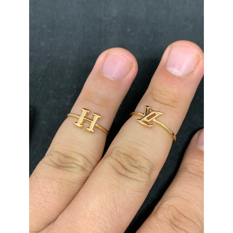 cincin emas asli kdr 700 model brand H dan LV