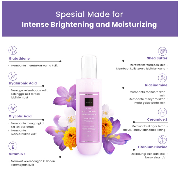 Scarlett Whitening Body Lotion BPOM Original - Charming Series