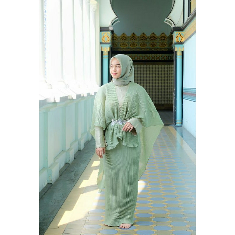 raya collection plisket - kaftan plisket premium - kaftan plisket - kaftan lebaran 2025 - kaftan leb