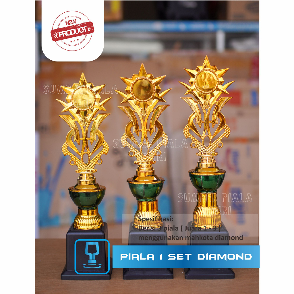 Piala 1 Set Diamond Piala Murah 1 Set