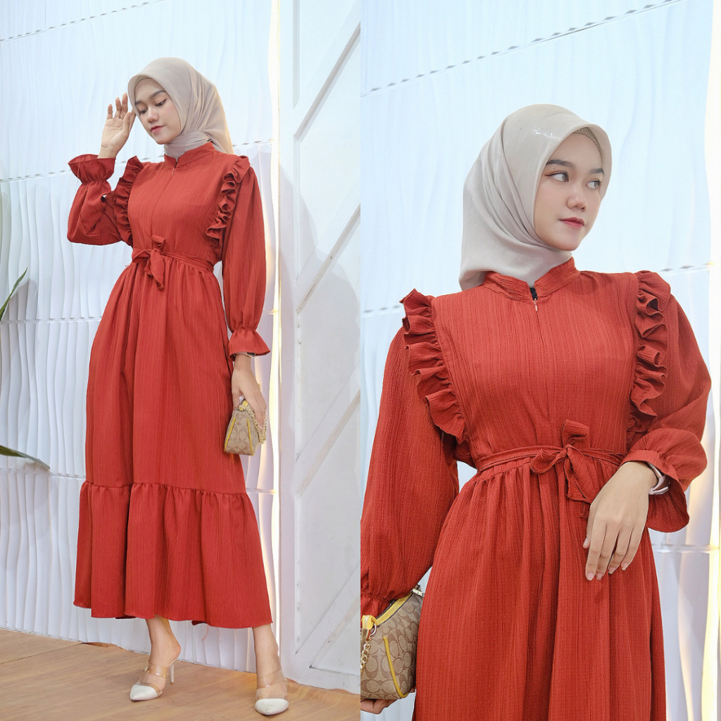 Ledira Dress Crinkle Lady Crush - Gamis Babat Lady Crush Busui
