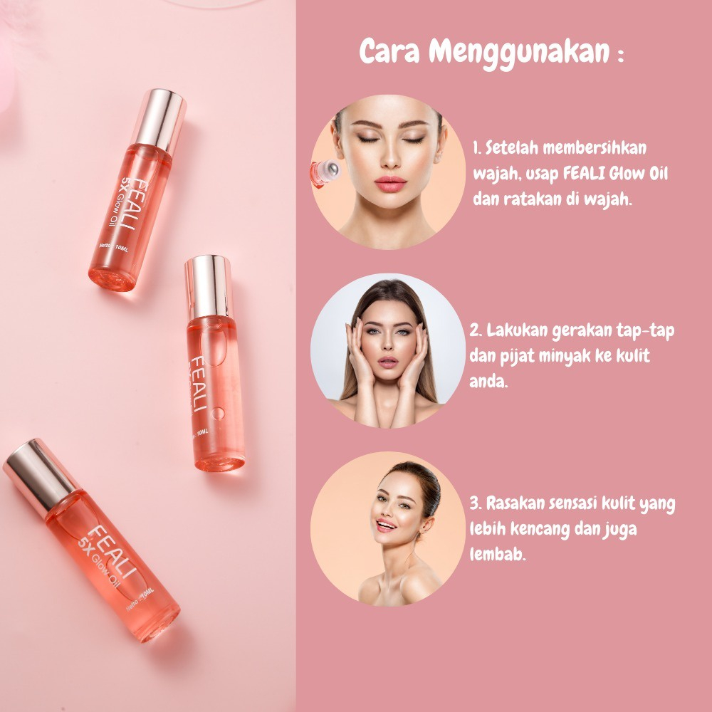 | LB | FEALI 5X Glow Oil - Untuk membantu Mencerahkan kulit, Mengurangi Bekas Jerawat Dan Memperbaiki Skin Barrier - Essence Oil Skin Berriers