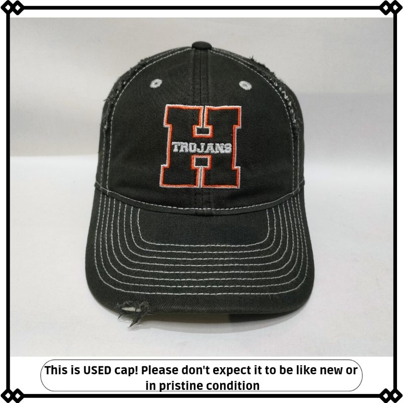 topi Ripped TROJANS model sobeksobek preloved original