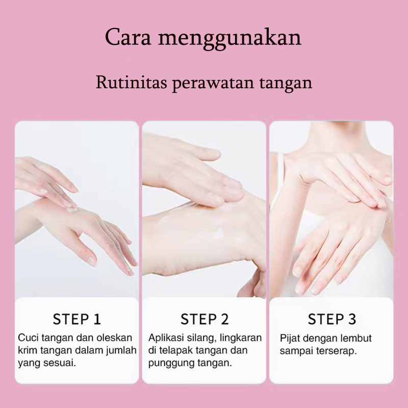 Hand sunscreen cream Krim tangan dan kaki Tabir surya Hand body whitening 50G Meremajakan dan melembabkan Memperbaiki kekeringan dan kekasaran Anti retak dan anti penuaan Krim Tangan Pemutih yang melembabkan dan tidak berminyak