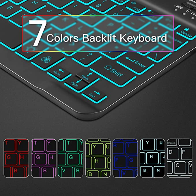 ⚡Flash Sale!!⚡Casing Keyboard untuk Samsung-Galaxy-Tab S6 Lite 10.4&quot;  SM-P610/P613/P615/P619 Casing Penutup Tablet Pintar dengan Mouse Keyboard dengan lampu latar RGB