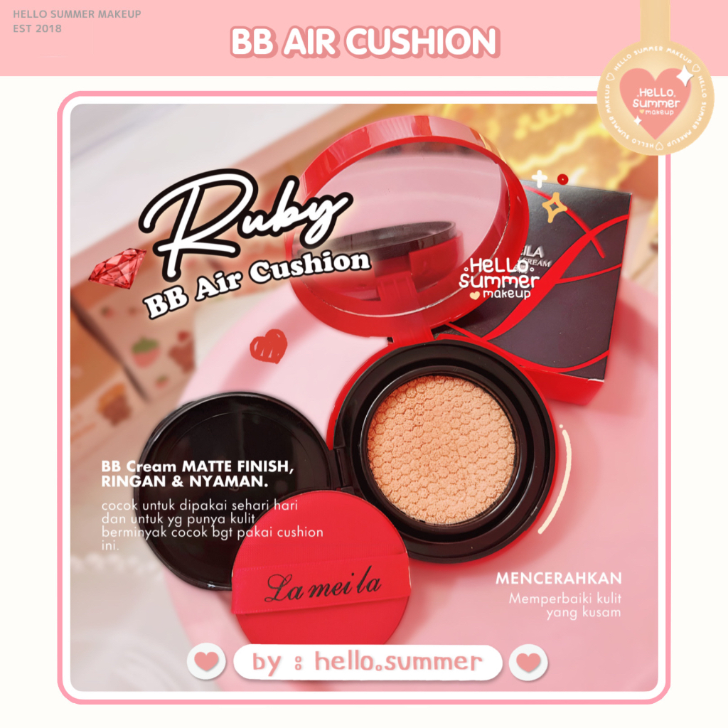 RUBY BB Air Cushion Cream Matte Finish Full Coverage Lameila 15g