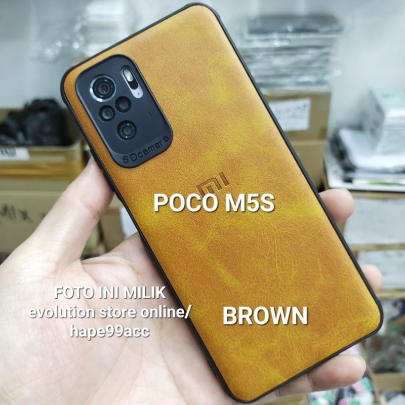 POCO M5S M5 5G soft case leather kulit cover slim