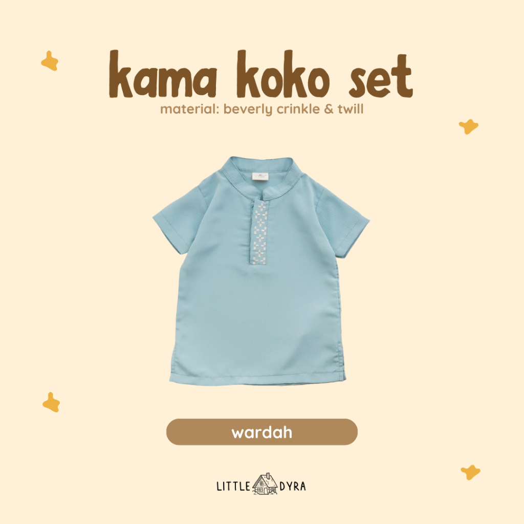 LITTLE DYRA KAMA KOKO ATASAN BAJU KOKO EDISI BAJU LEBARAN ANAK LAKI LAKI 1-6 TAHUN
