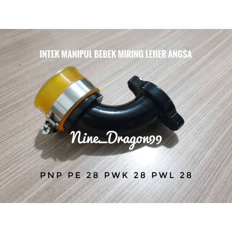 Intake Intek Manipol Manipul Bebek Miring PE 28 PWK 28 PWL 28 Leher Angsa