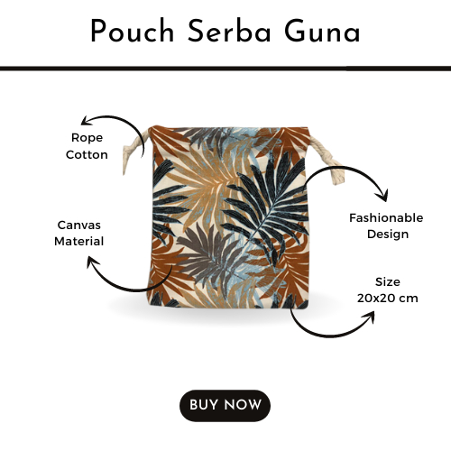 Pouch Serut Serbaguna Bahan Kanvas