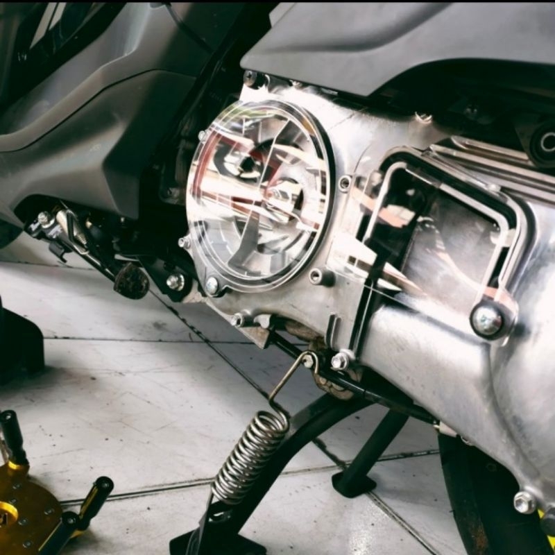 COVER CVT TRONDOL AKRILIK PENUTUP PULLY MIKA DEPAN &amp; BELAKANG KIPAS NMAX OLD AEROX 155 Lexi NVX NMAX 2020 TEBAL 3MM
