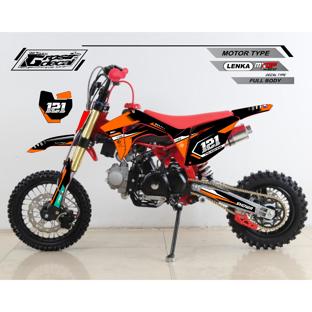 Decal Sticker Mini trail LENKA 50cc / 110cc MC55 / MXGP20 Full body Free Custom