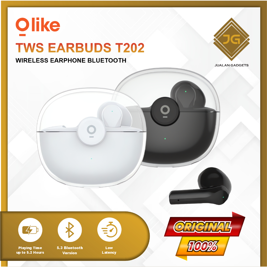 Olike T202 Wireless TWS Earphone Bluetooth - Garansi Resmi